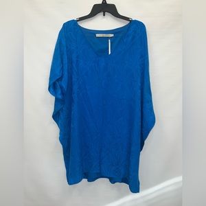 Marie Oliver Maura Dress Women’s Extra Large Blue 100% Silk NWT